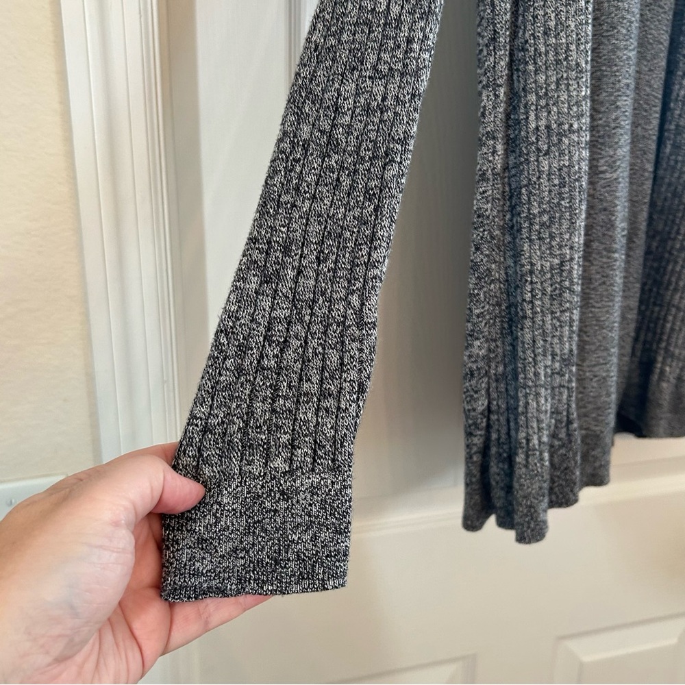 Apt. 9 Essential Ribbed Grey Open Cardigan Size L 🆕 - Picture 3 of 8